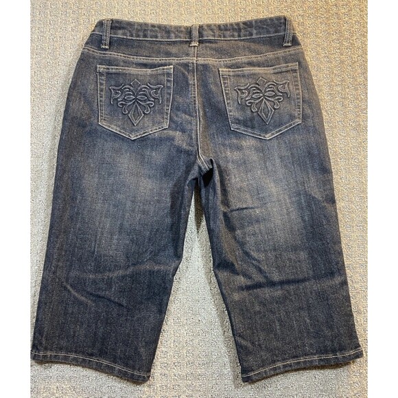 Baccini Jean Shorts Womens Size 10 Heavy Cotton Stretch  Textured Back Pockets - Picture 2 of 7